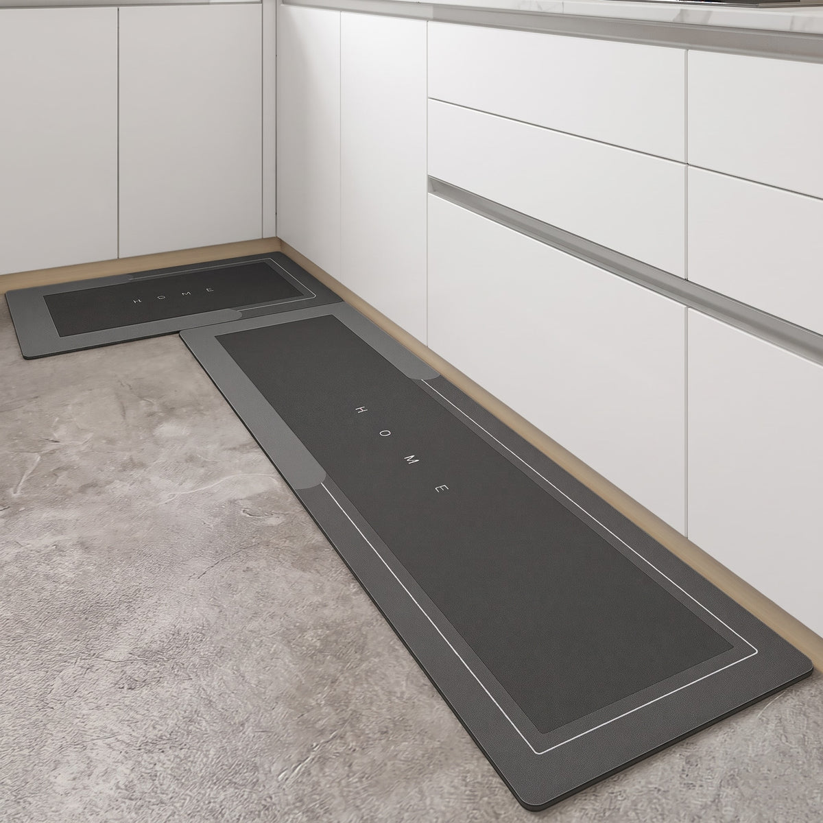 Oval Quick-Dry Bath Mat for Bathroom and Kitchen Entryways