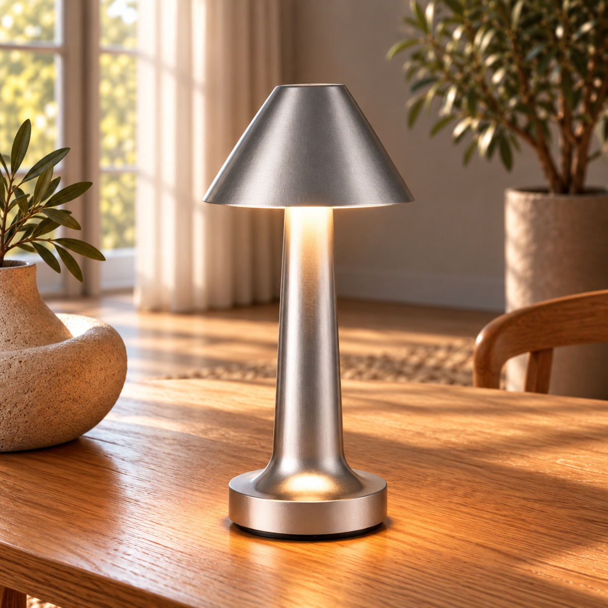 Cordless Rechargeable LED Table Lamp with Touch Control