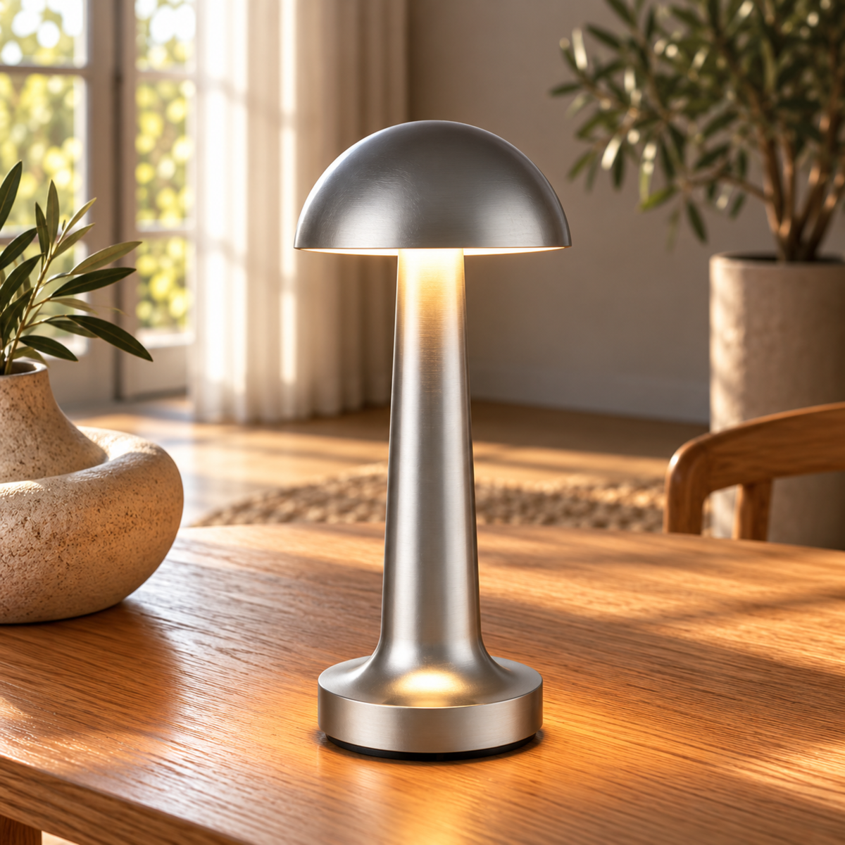 Cordless Rechargeable LED Table Lamp with Touch Control