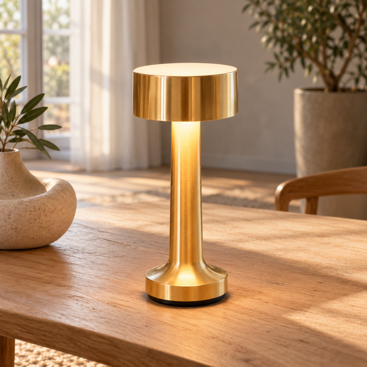 Cordless Rechargeable LED Table Lamp with Touch Control