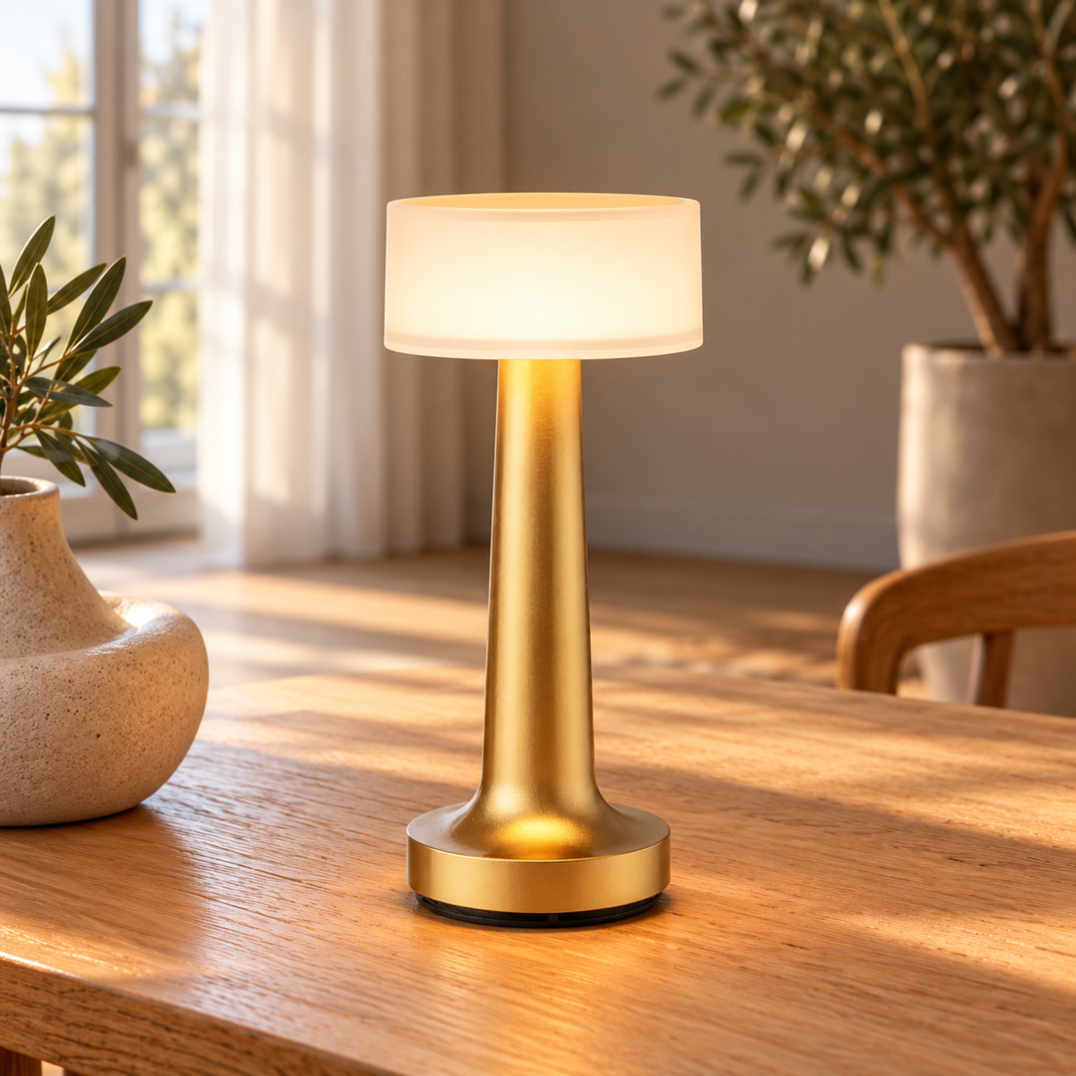 Cordless Rechargeable LED Table Lamp with Touch Control