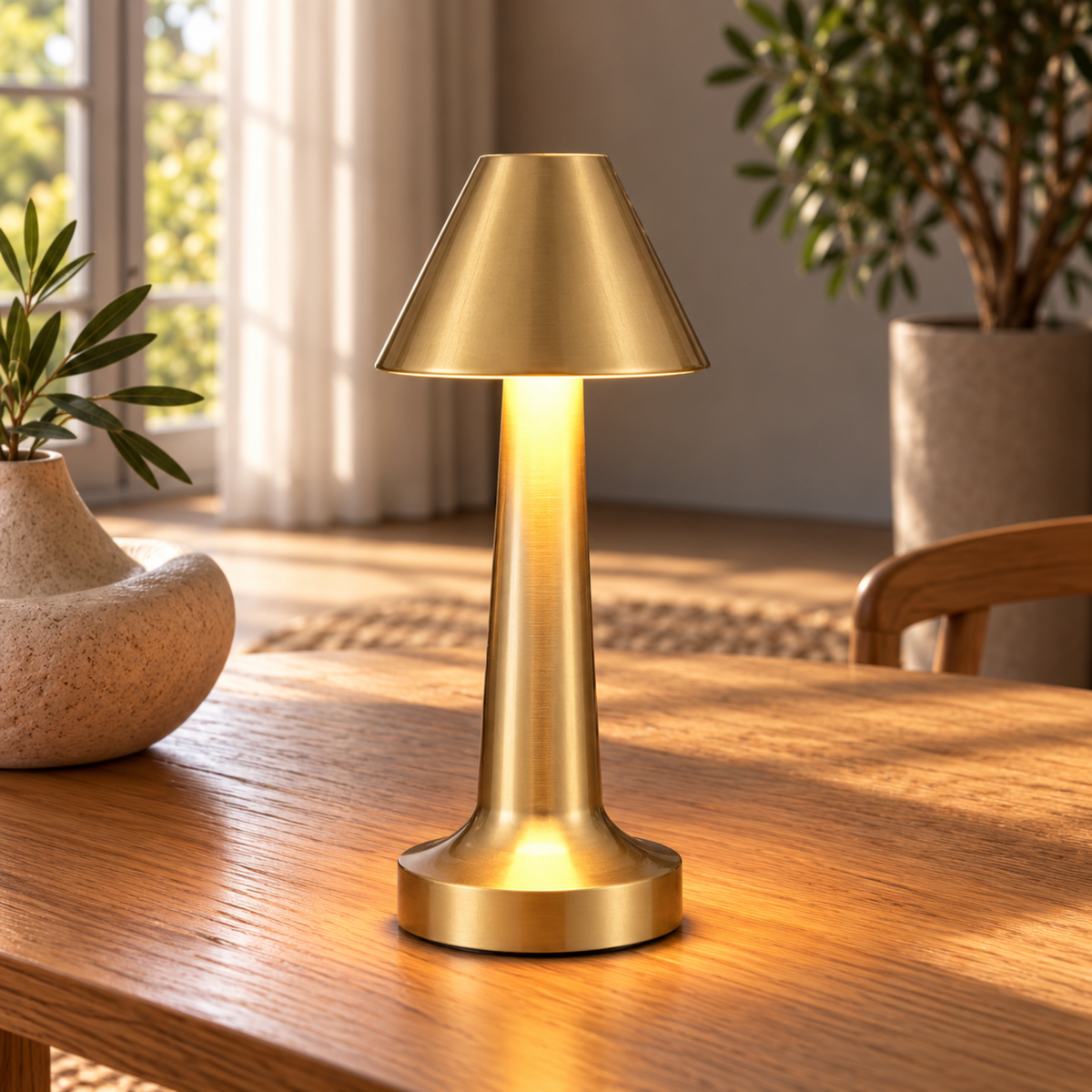 Cordless Rechargeable LED Table Lamp with Touch Control