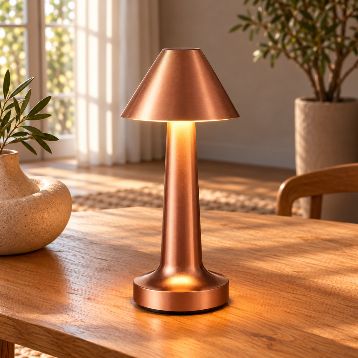 Cordless Rechargeable LED Table Lamp with Touch Control