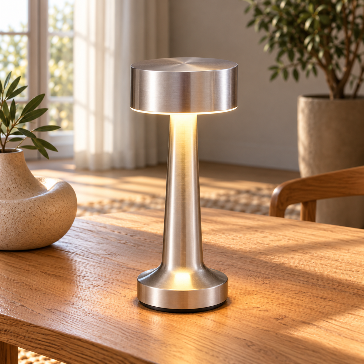 Cordless Rechargeable LED Table Lamp with Touch Control