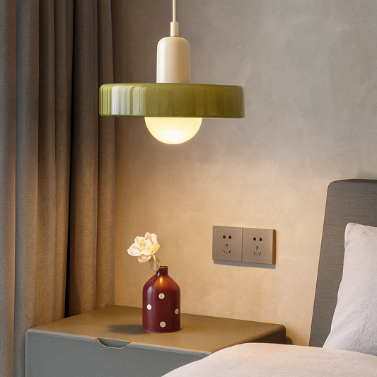 Nordic Retro Glass Chandelier – E27 LED Pendant Light for Living Room, Dining Room & Bedroom