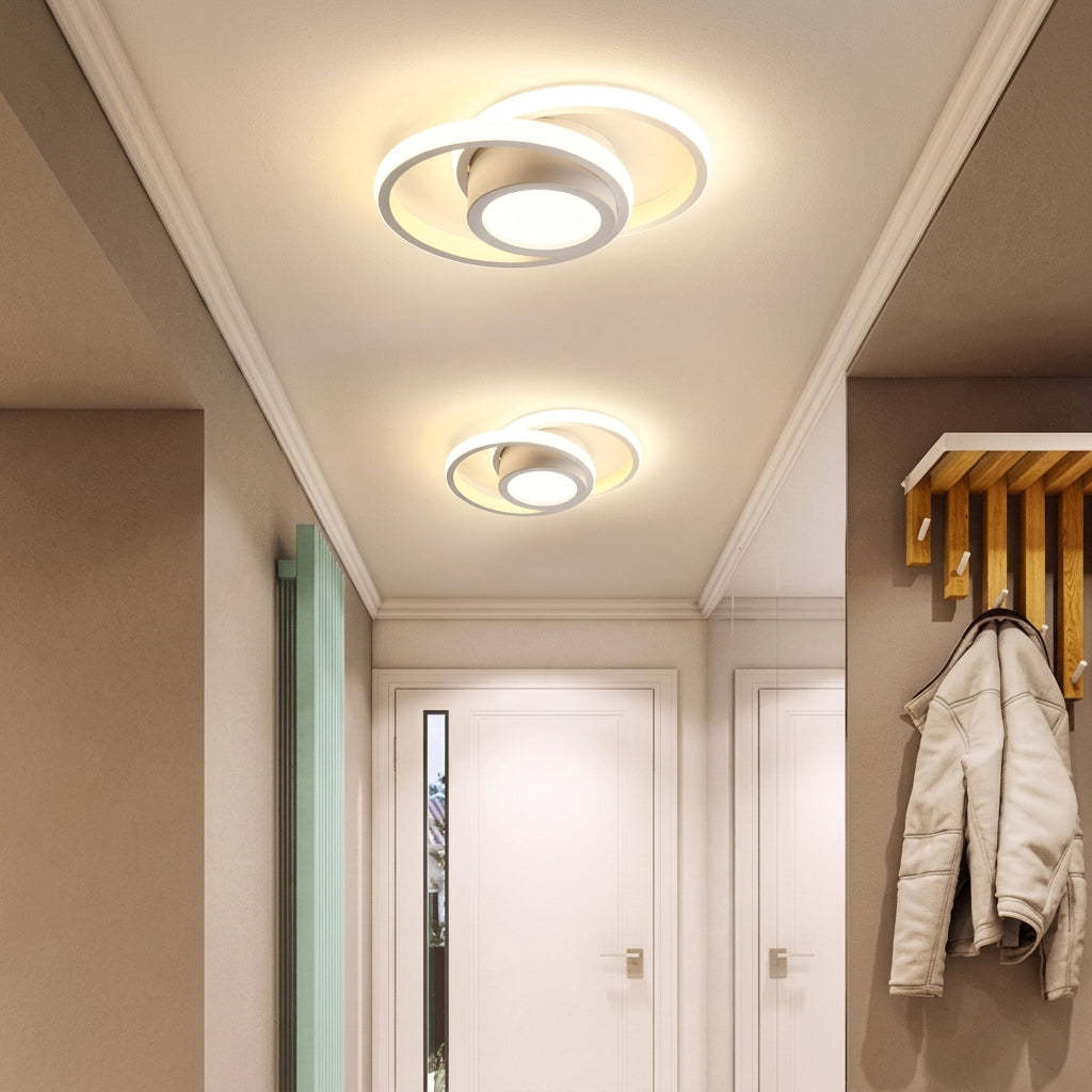 Modern LED Ceiling Light with Interlocking Design