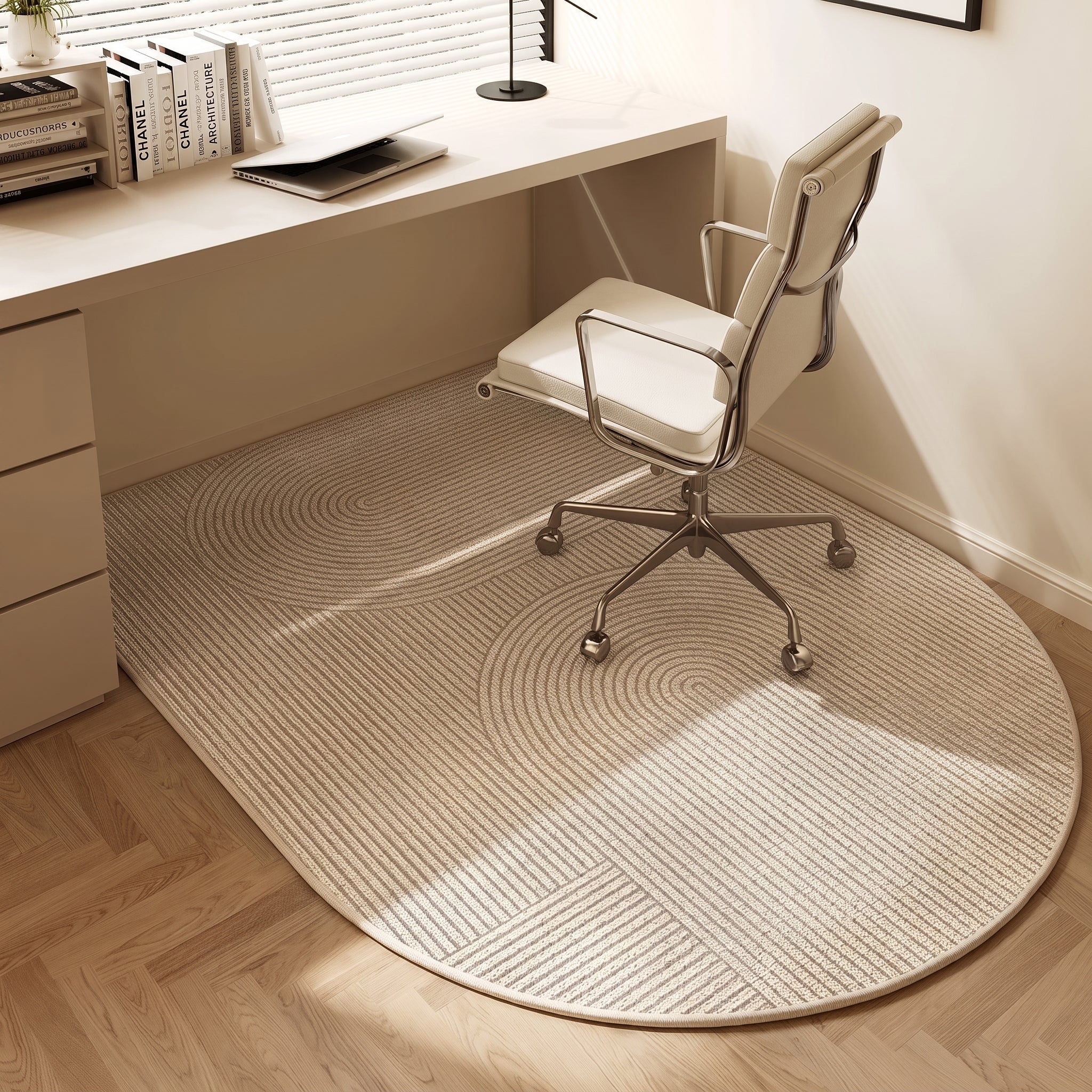 Anti-Slip Office Chair Floor Mat with Geometric Embossed Pattern