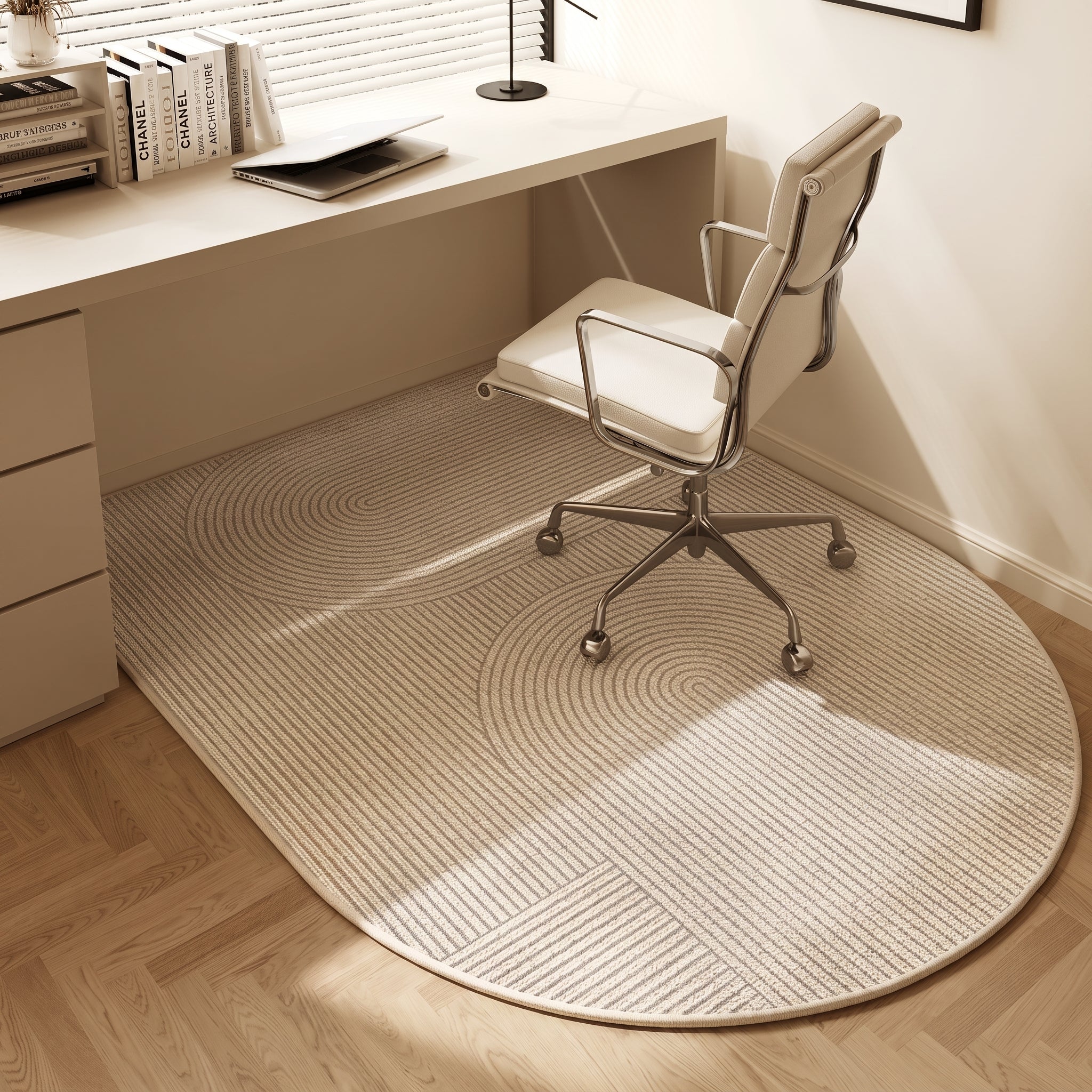 Semi-Circle Minimalist Non-Slip Office Chair Mat