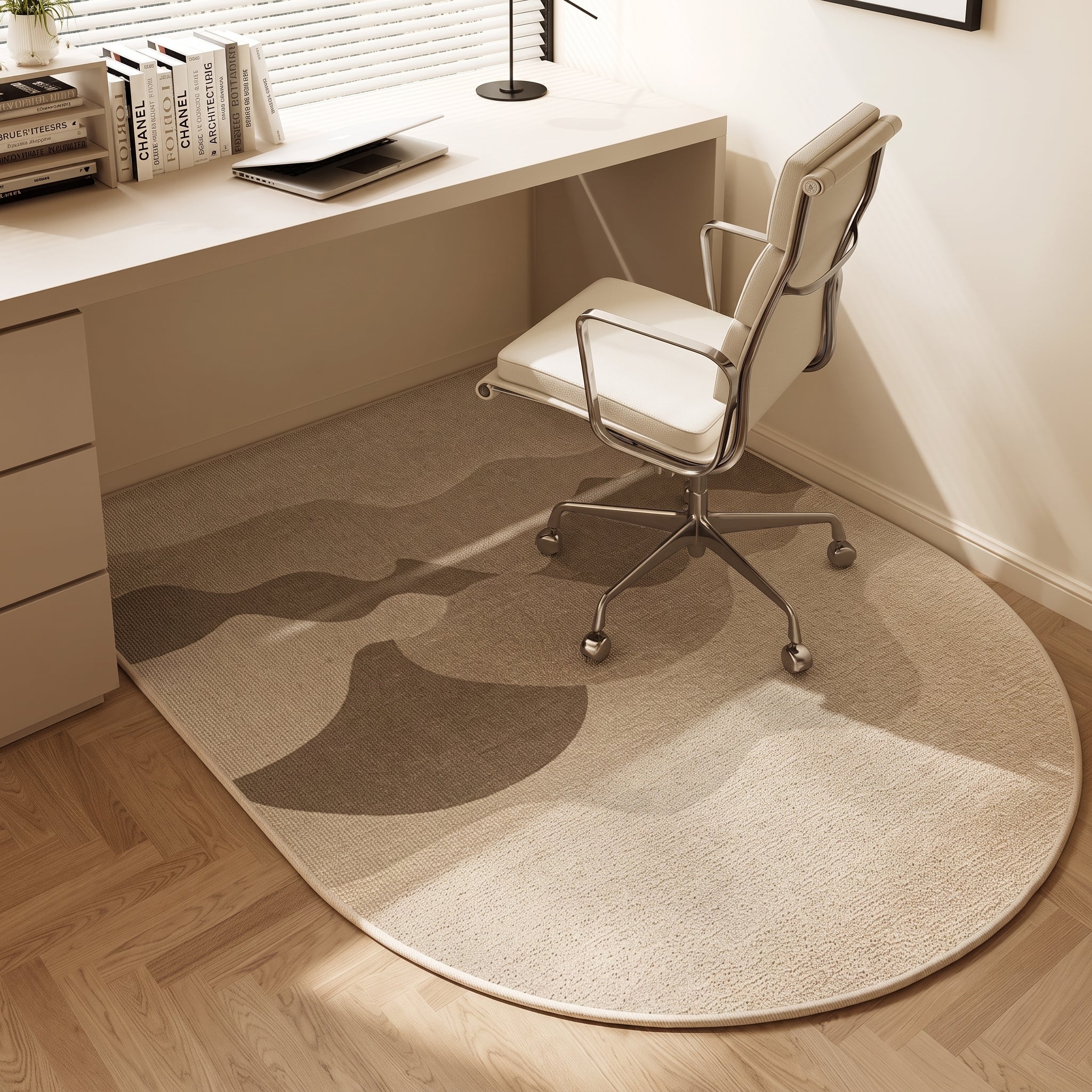 Semi-Circle Minimalist Non-Slip Office Chair Mat