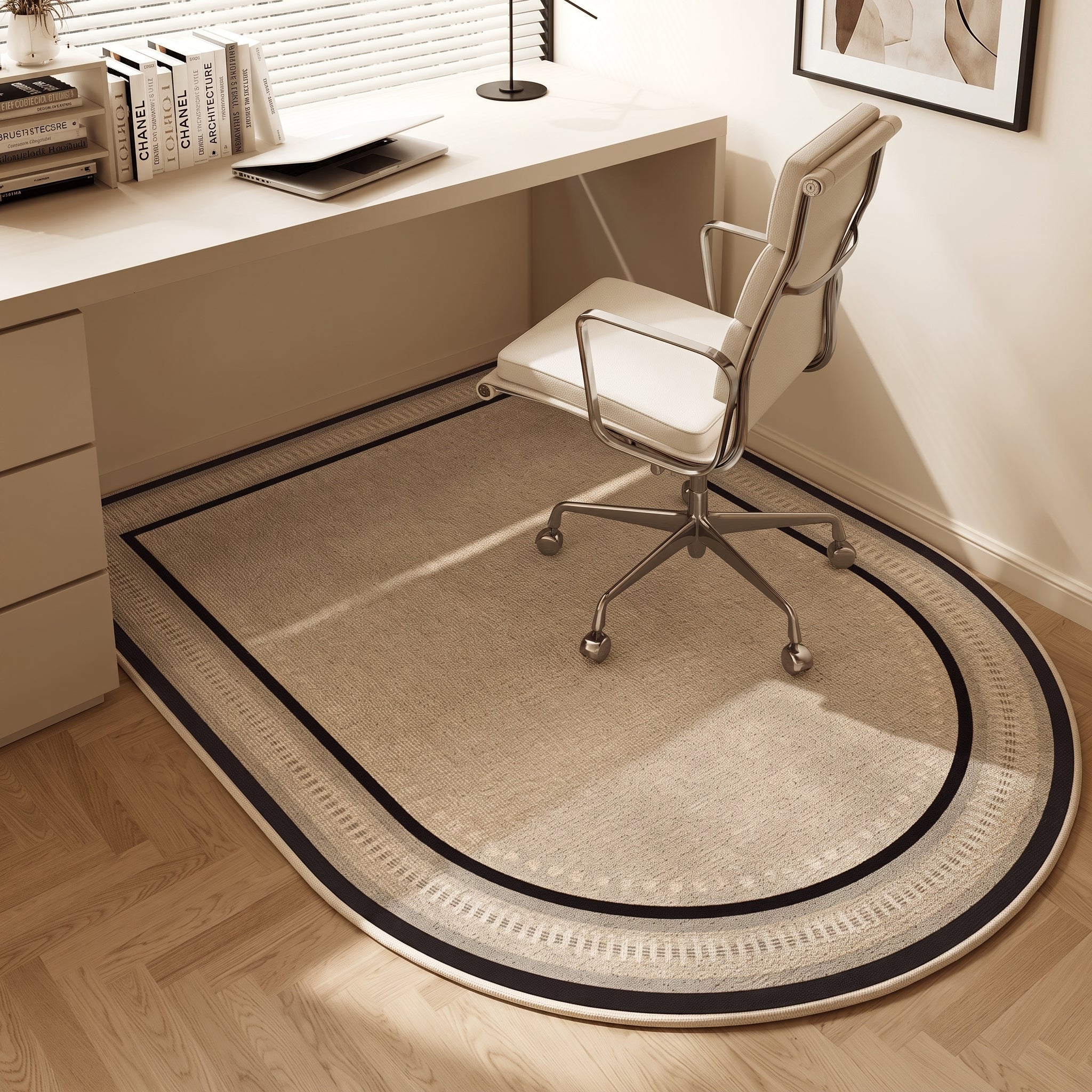 Semi-Circle Minimalist Non-Slip Office Chair Mat