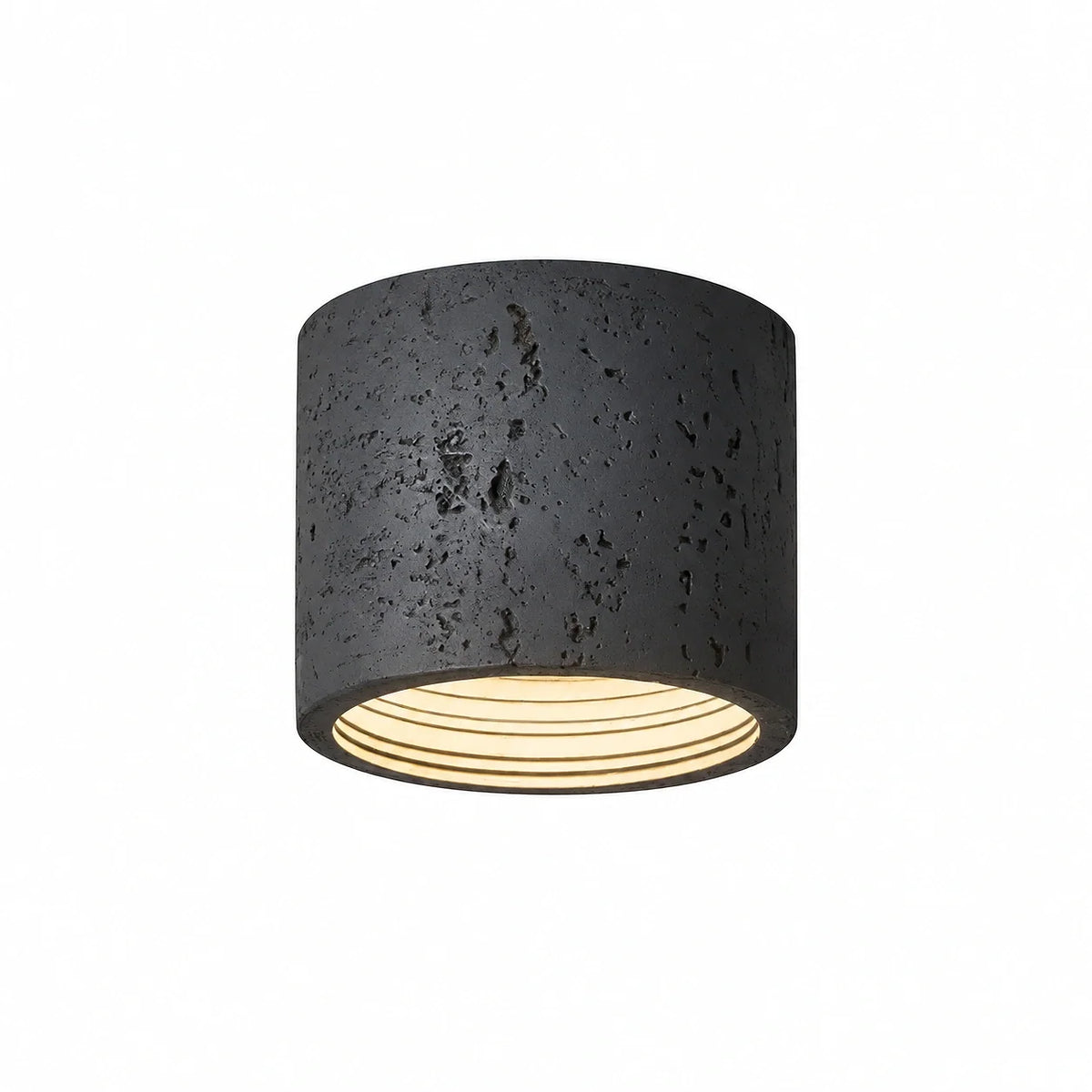 Travertine Cylindrical Ceiling Lamp Flush Mount Fitting