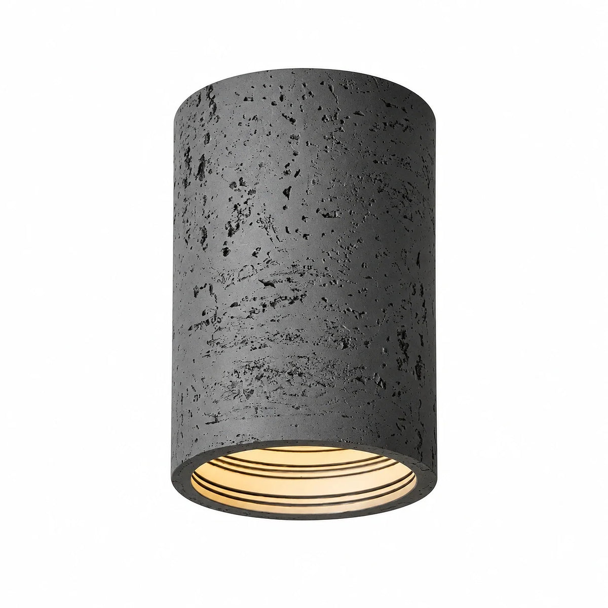 Travertine Cylindrical Ceiling Lamp Flush Mount Fitting