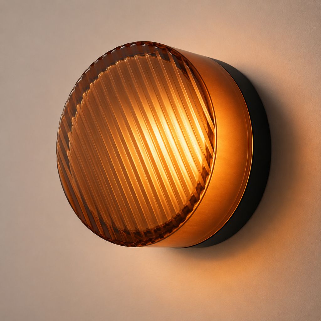 Acrylic Jelly Wall Lamp with Swirled LED Shade Design - Wall Light Fixtures - Brown - Seravelle Home