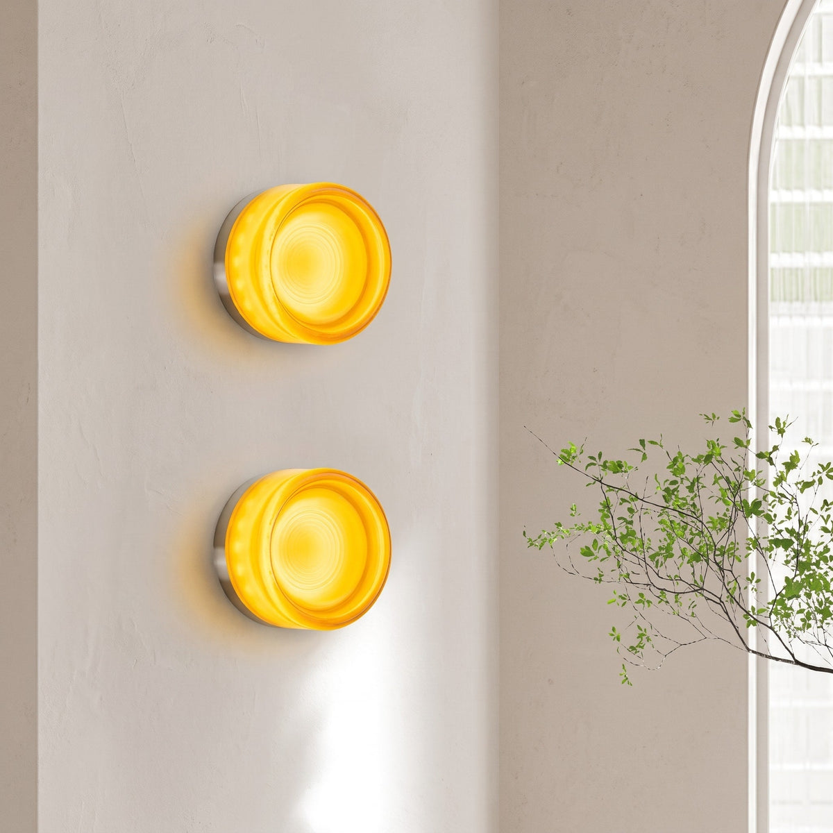 Acrylic Jelly Wall Lamp with Swirled LED Shade Design - Wall Light Fixtures - Brown - Seravelle Home