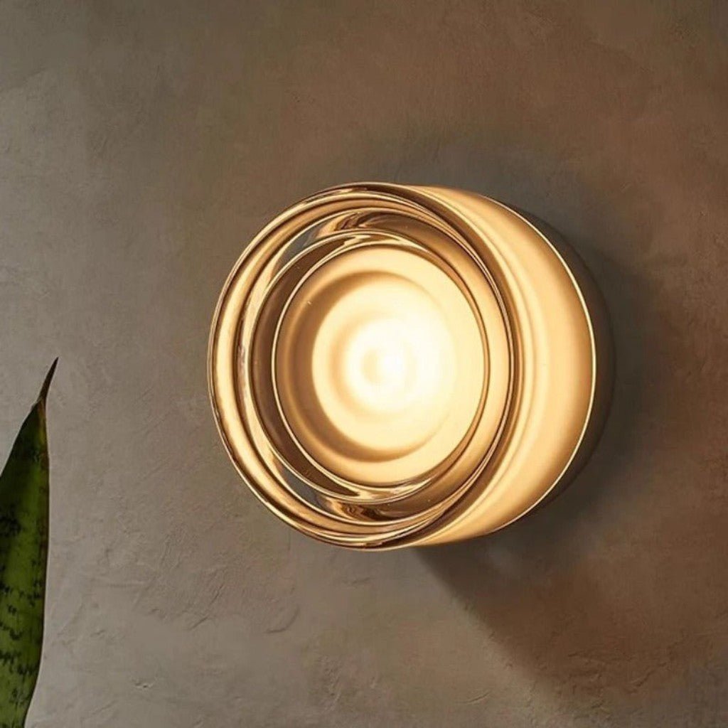 Acrylic Jelly Wall Lamp with Swirled LED Shade Design - Wall Light Fixtures - Grey - Seravelle Home