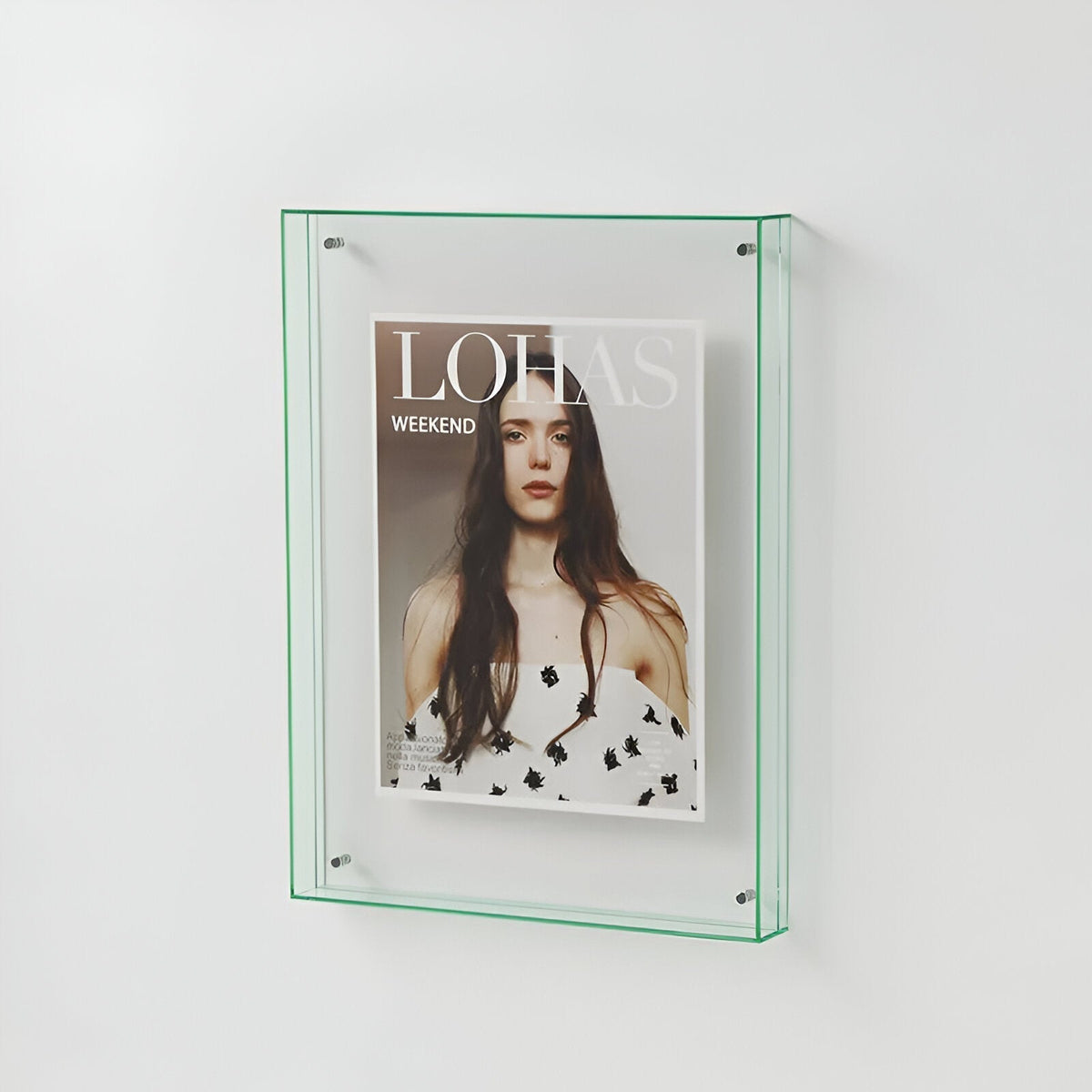 Acrylic Photo Frame with Clear Minimalist Design - Picture Frames - Light Green - Seravelle Home