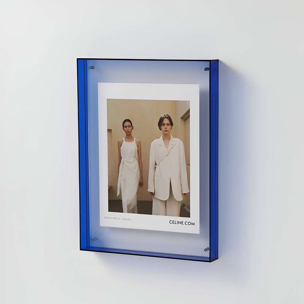 Acrylic Photo Frame with Clear Minimalist Design - Picture Frames - Blue - Seravelle Home