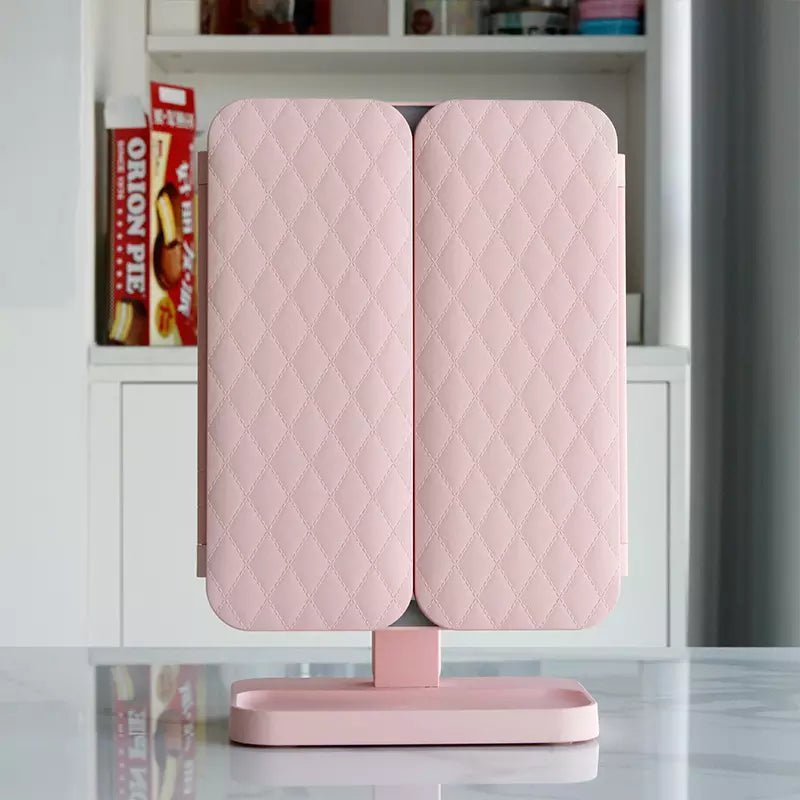 Clara – LED Make-up Mirror with Triple Lighting - Facial Mirror - Pink - Seravelle Home