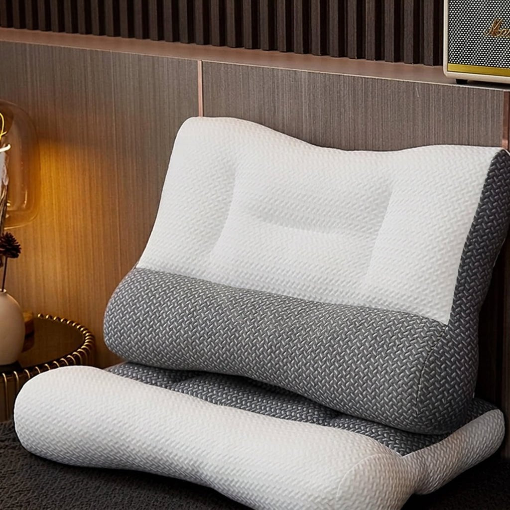 Contoured Neck Support Pillow for Side and Back Sleepers - Neck & Cervical Pillow - Seravelle Home