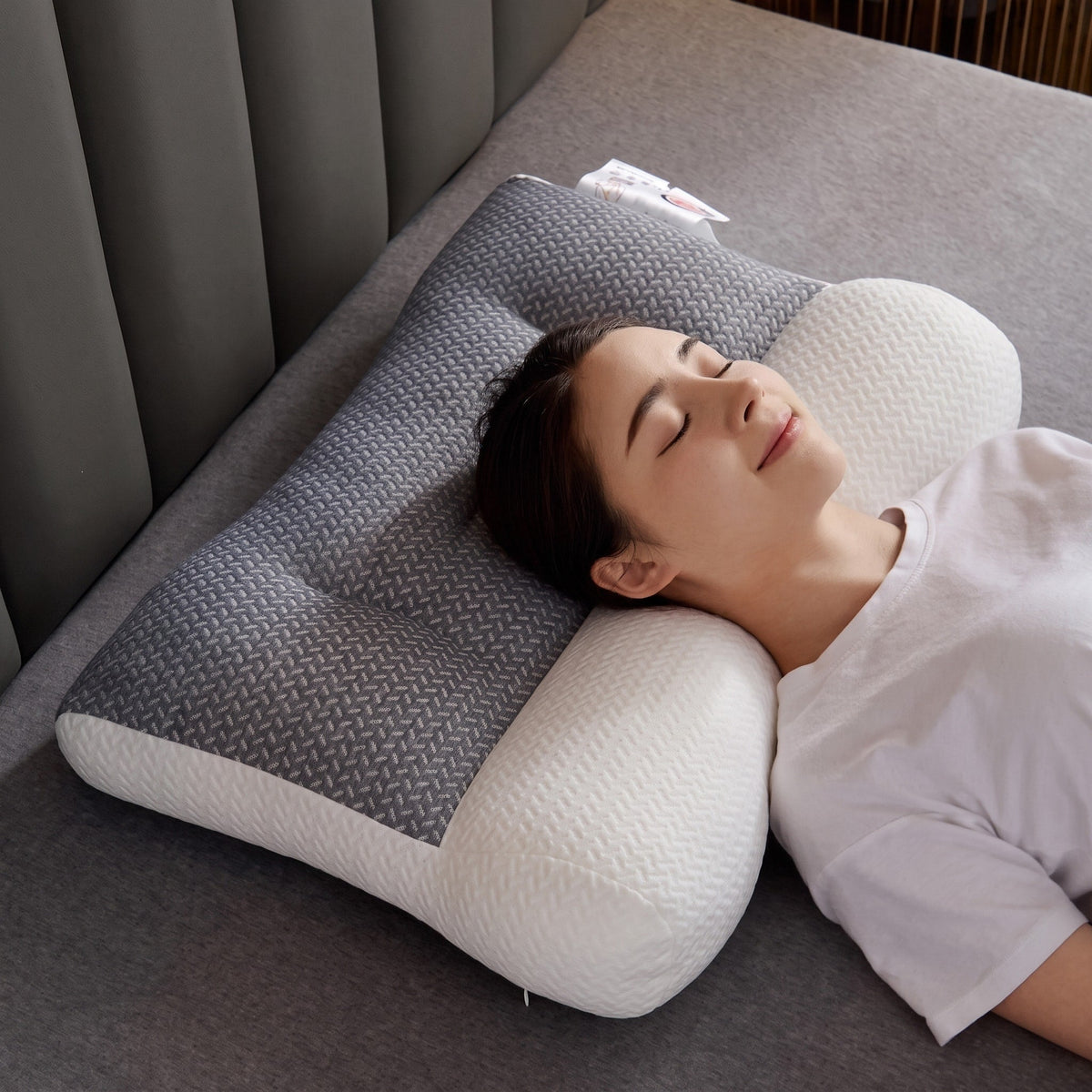 Contoured Neck Support Pillow for Side and Back Sleepers - Neck & Cervical Pillow - Seravelle Home