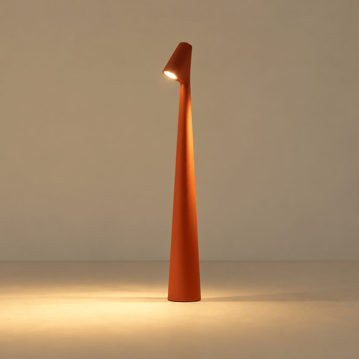 Cordless Touch Table Lamp with Sculptural Nordic Design - Table Lamps - Red - Seravelle Home