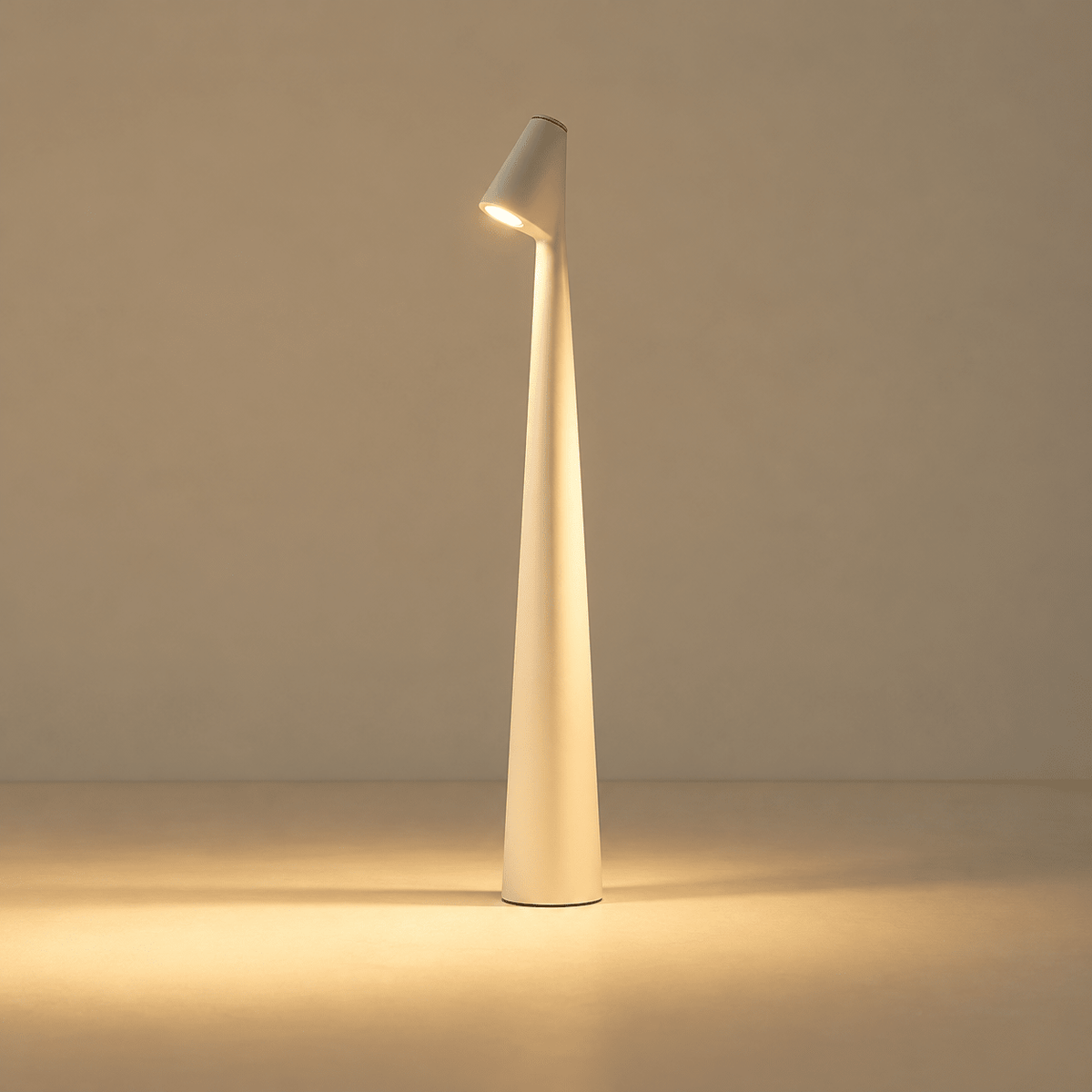Cordless Touch Table Lamp with Sculptural Nordic Design - Table Lamps - White - Seravelle Home