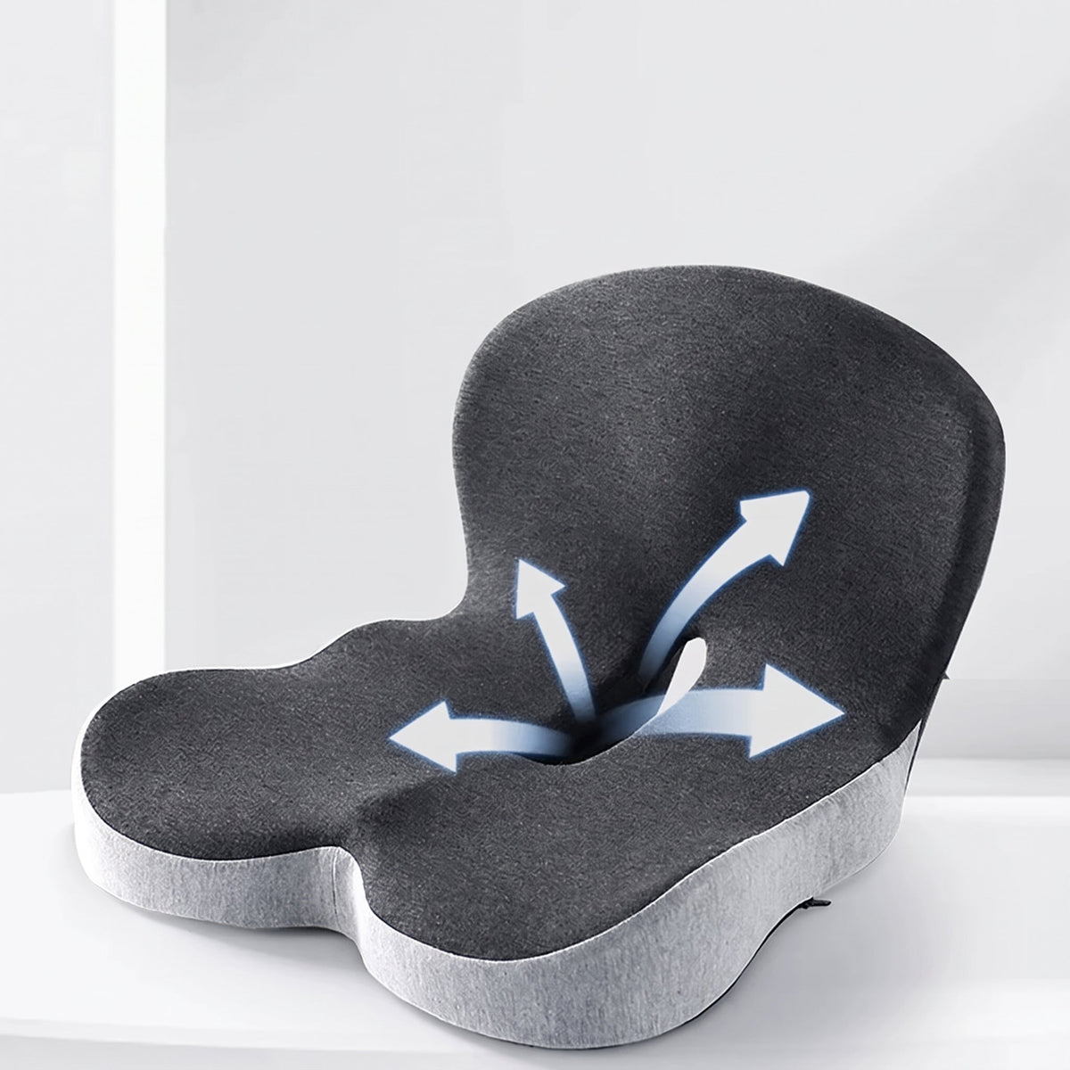 Ergonomic Memory Foam Seat Cushion with Backrest Support - Chair Cushions & Pads - Default - Seravelle Home