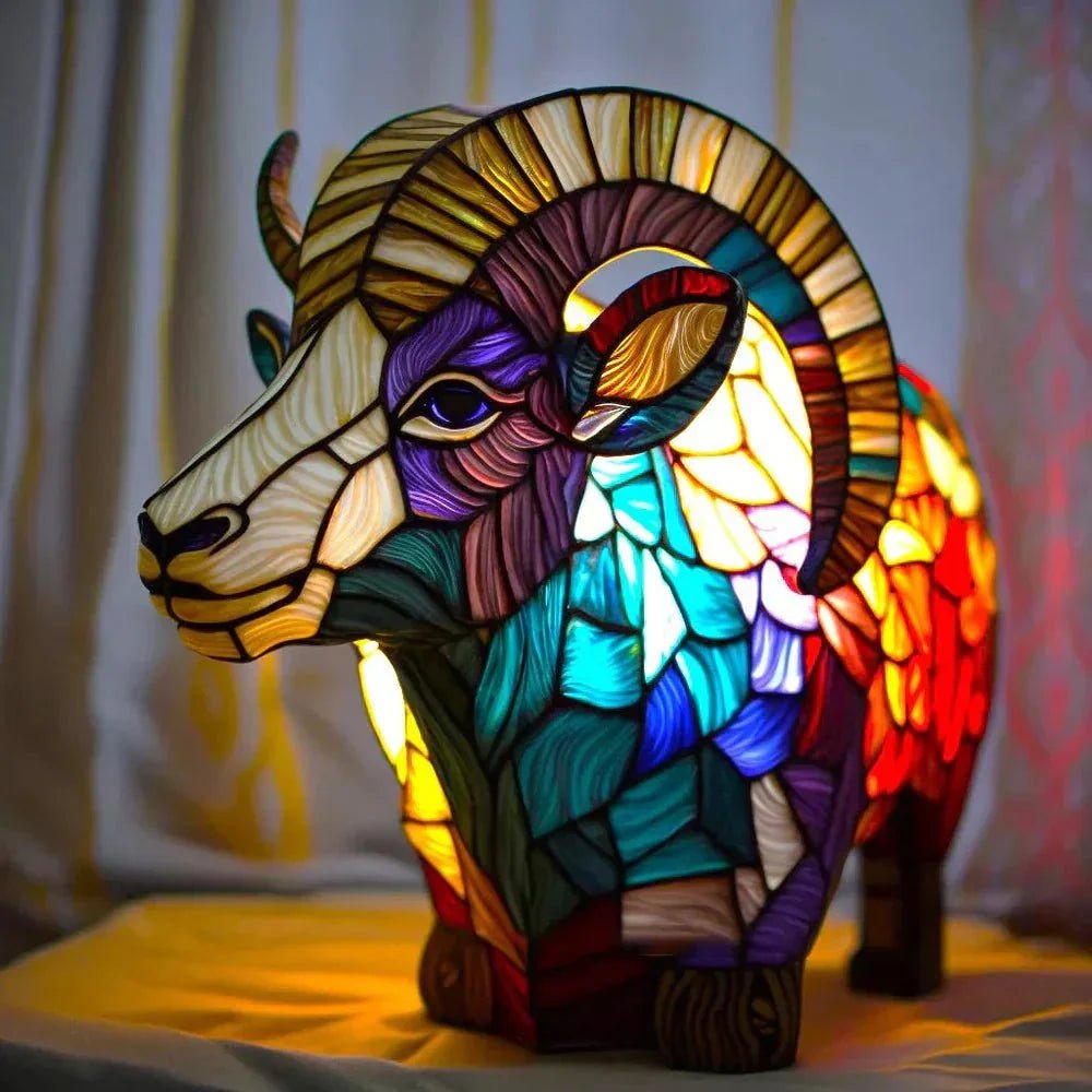 Faunix – Artistic Lamp with Animal Motif Design - Table Lamp - Sheep - Seravelle Home