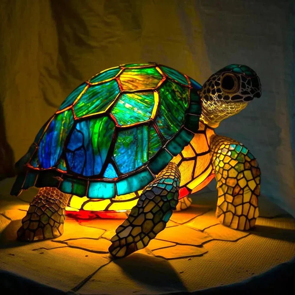Faunix – Artistic Lamp with Animal Motif Design - Table Lamp - Turtle - Seravelle Home