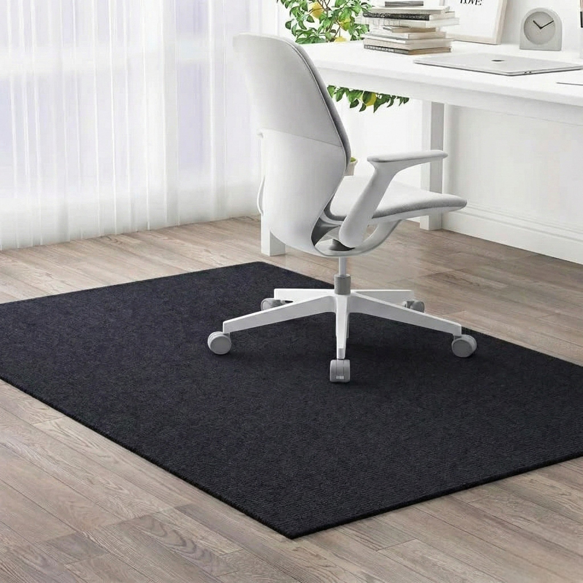 Floor Protection Mat with Non - Slip Design and Self - Adhesive Backing - Mat - Black - Seravelle Home