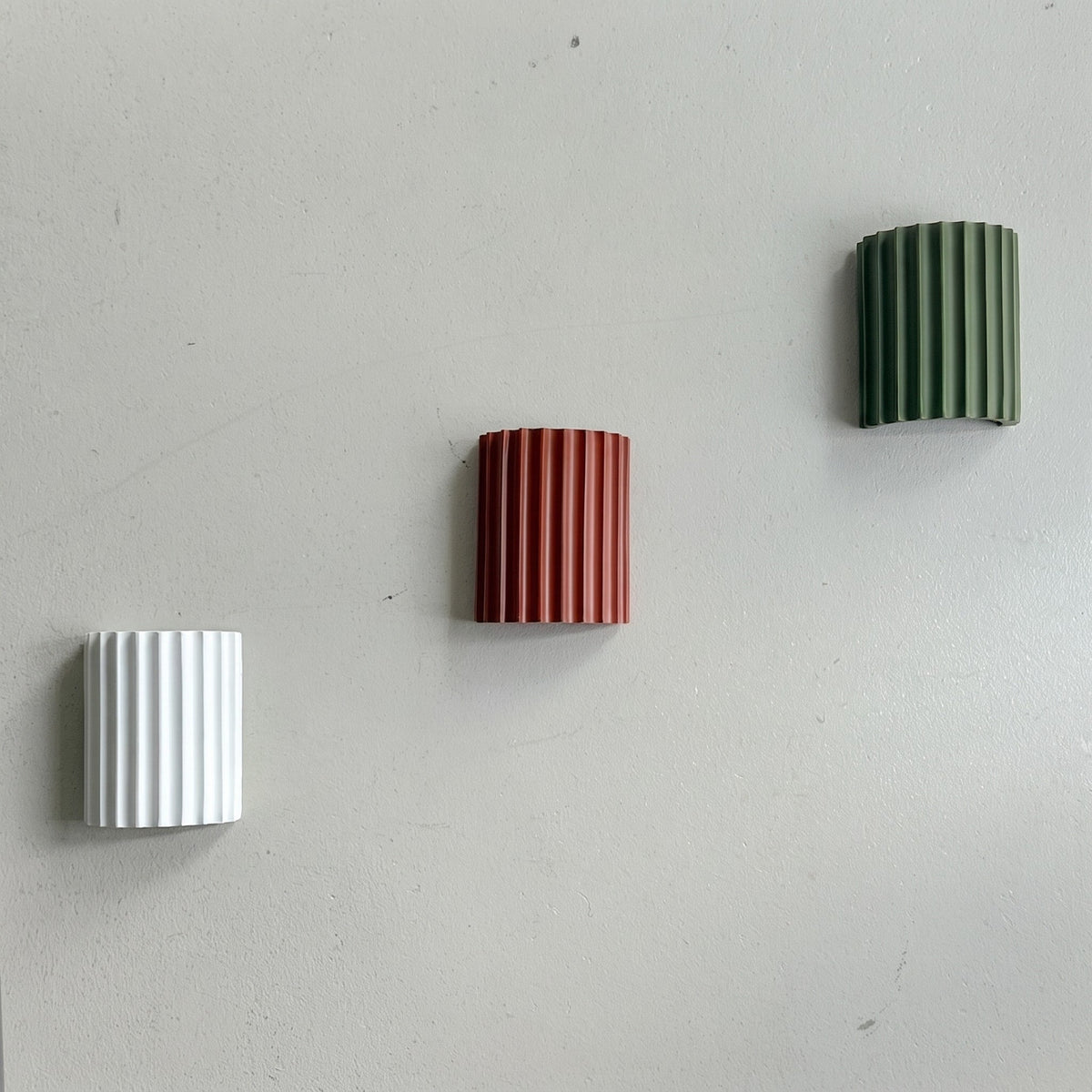 Fluted Wall Light with Ribbed Cylinder Shade Design - Wall Light Fixtures - Orange - Seravelle Home