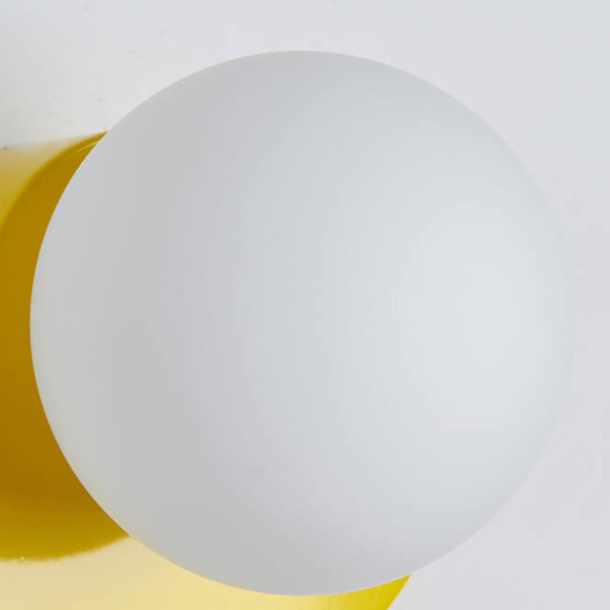 Half Moon Wall Sconce with Round Glass Globe Shade - Wall Light Fixtures - Yellow - Seravelle Home