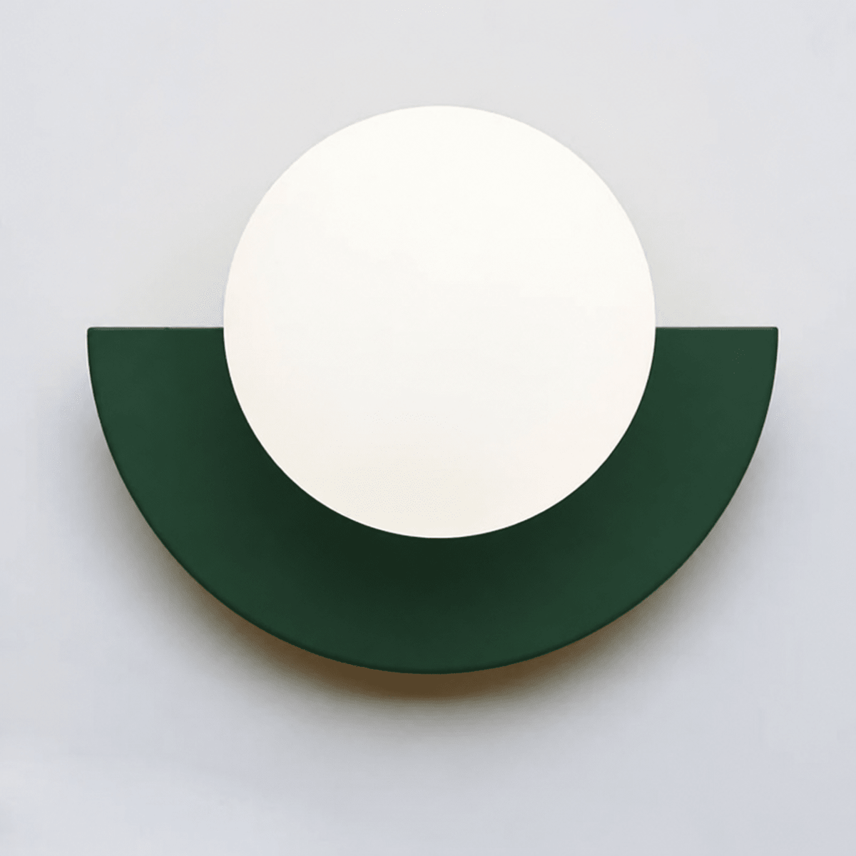 Half Moon Wall Sconce with Round Glass Globe Shade - Wall Light Fixtures - Yellow - Seravelle Home