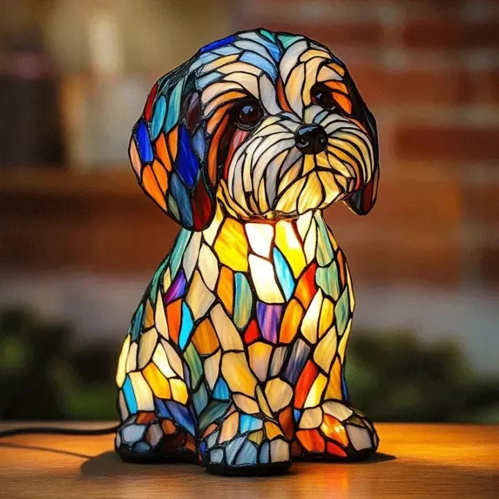 Handcrafted Dog-Shaped Light Lamp