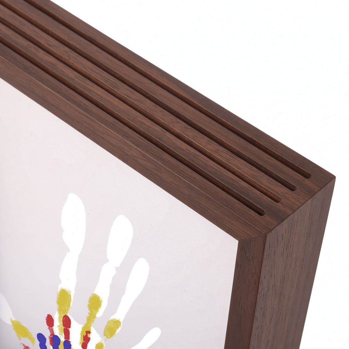 Handprint Keepsake Photo Frame with Glass Display Panel - Picture Frames - Brown - Seravelle Home