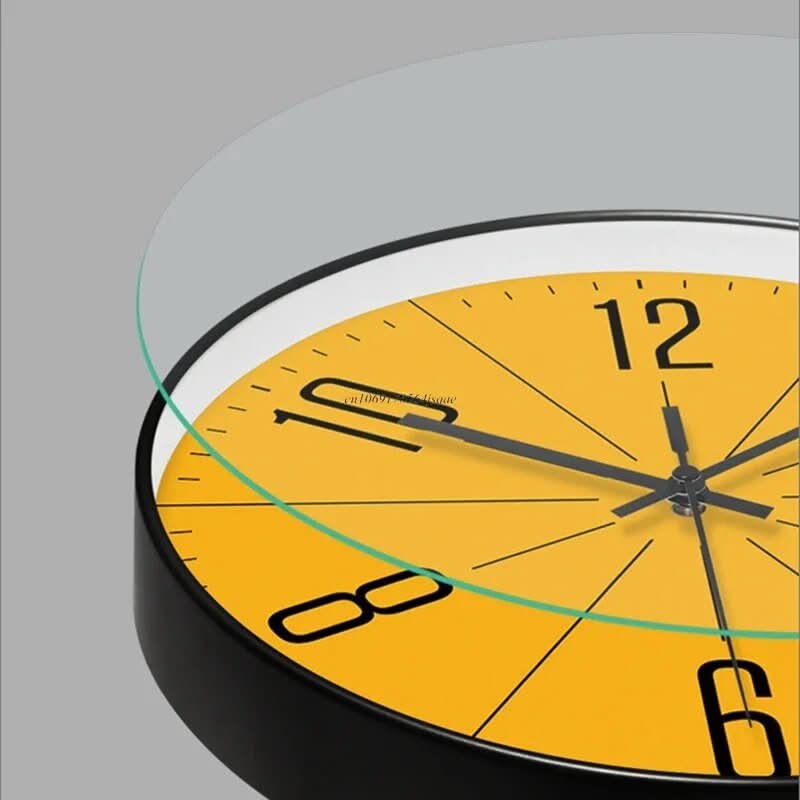 Milan – Nordic Style Wall Clock with Precision Movement - Wall Clocks - Black frame with orange dial - Seravelle Home