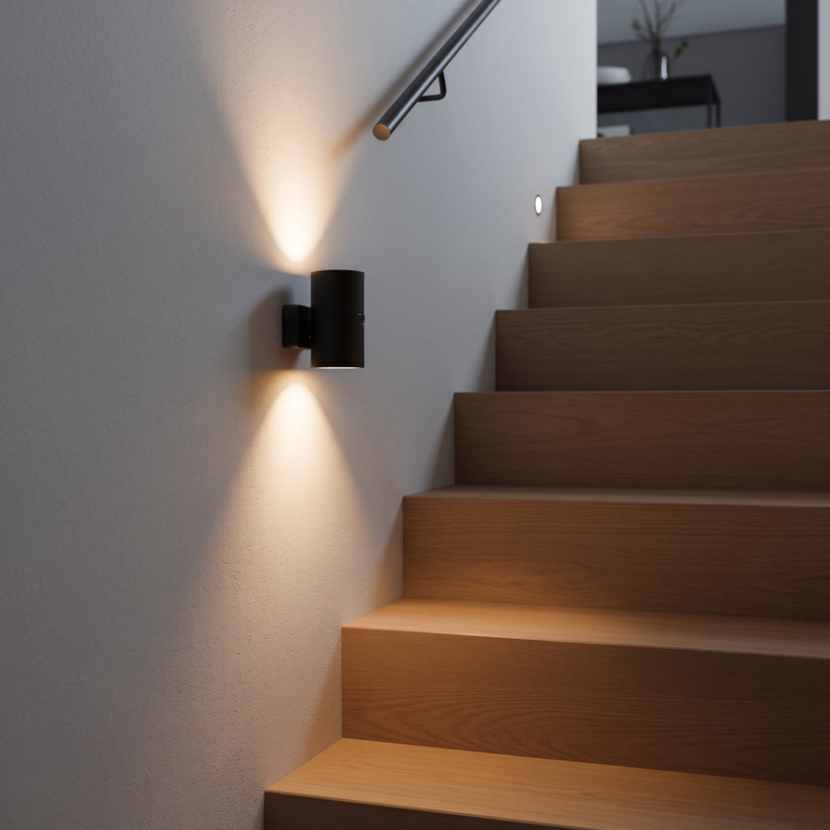 Plug-In Cylinder Wall Light with Automatic Night Sensor - Wall Light Fixtures - Seravelle Home