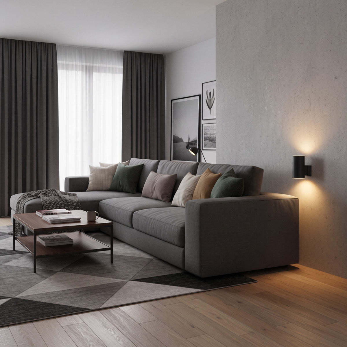 Plug-In Cylinder Wall Light with Automatic Night Sensor - Wall Light Fixtures - Seravelle Home