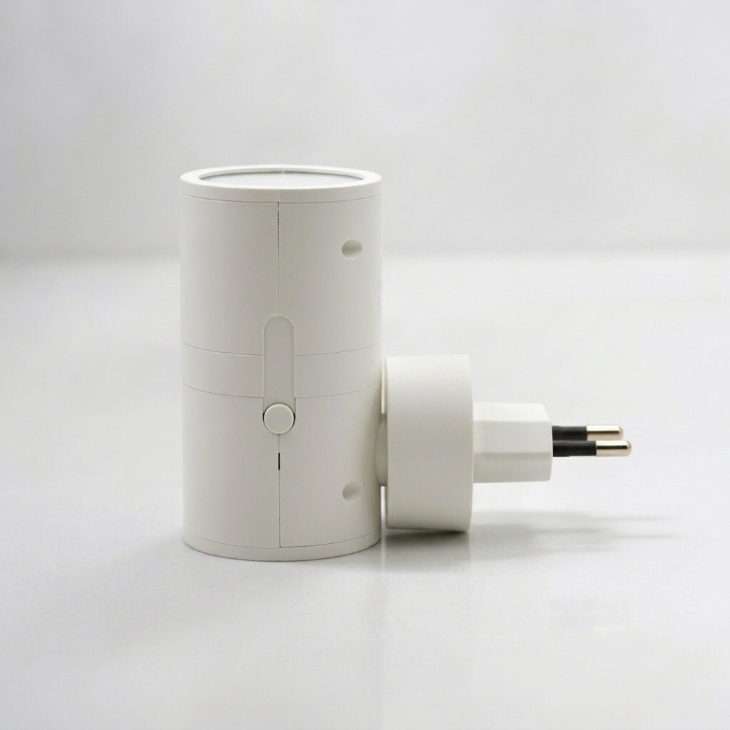 Plug In Wall Lamp with Adjustable Night Light Sensor - Night Lights & Ambient Lighting - White - Seravelle Home