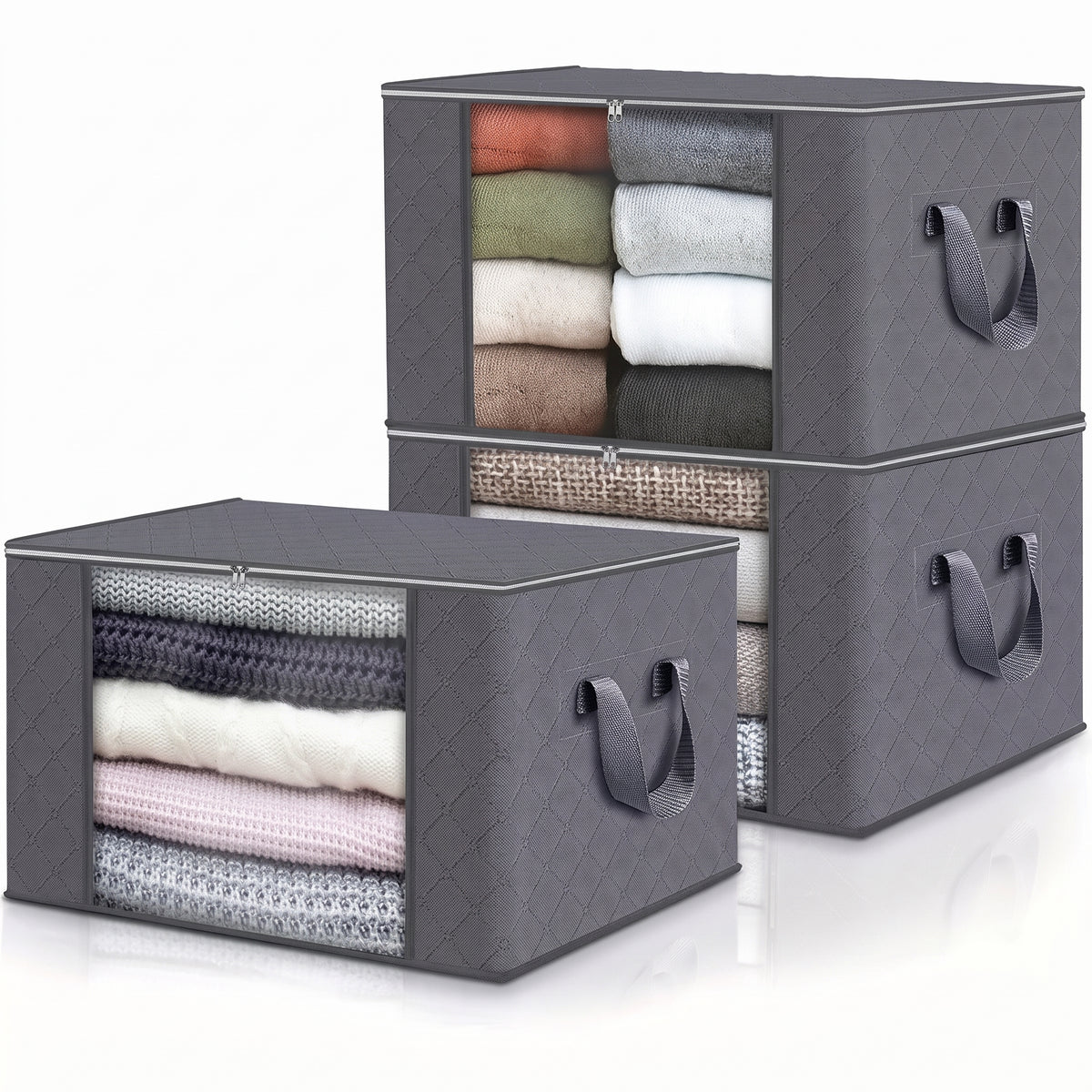 Foldable Storage Bag with Clear Window and Handles