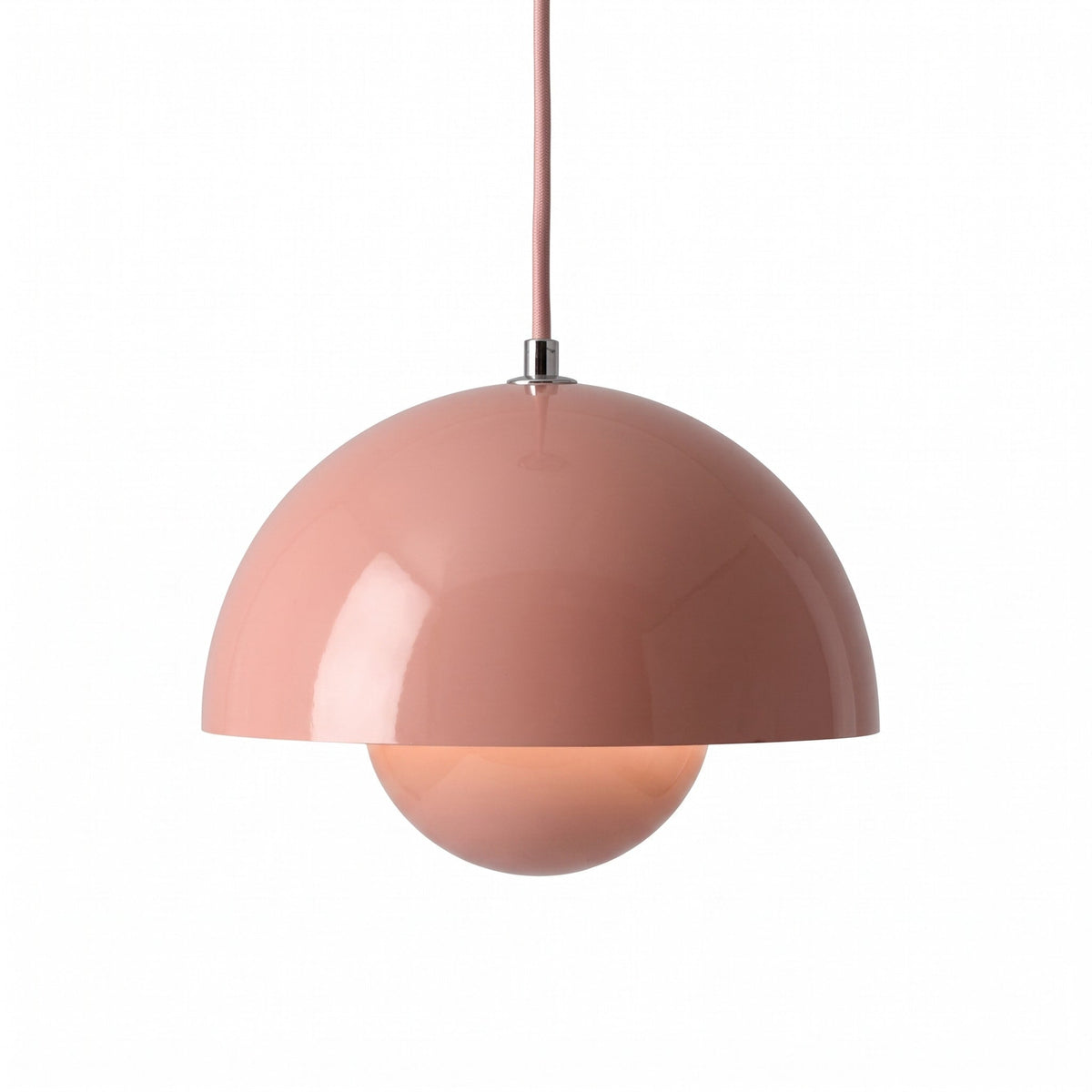 Scandinavian Retro Dome Pendant Light - Pendant Light Fixtures - Pink - Seravelle Home