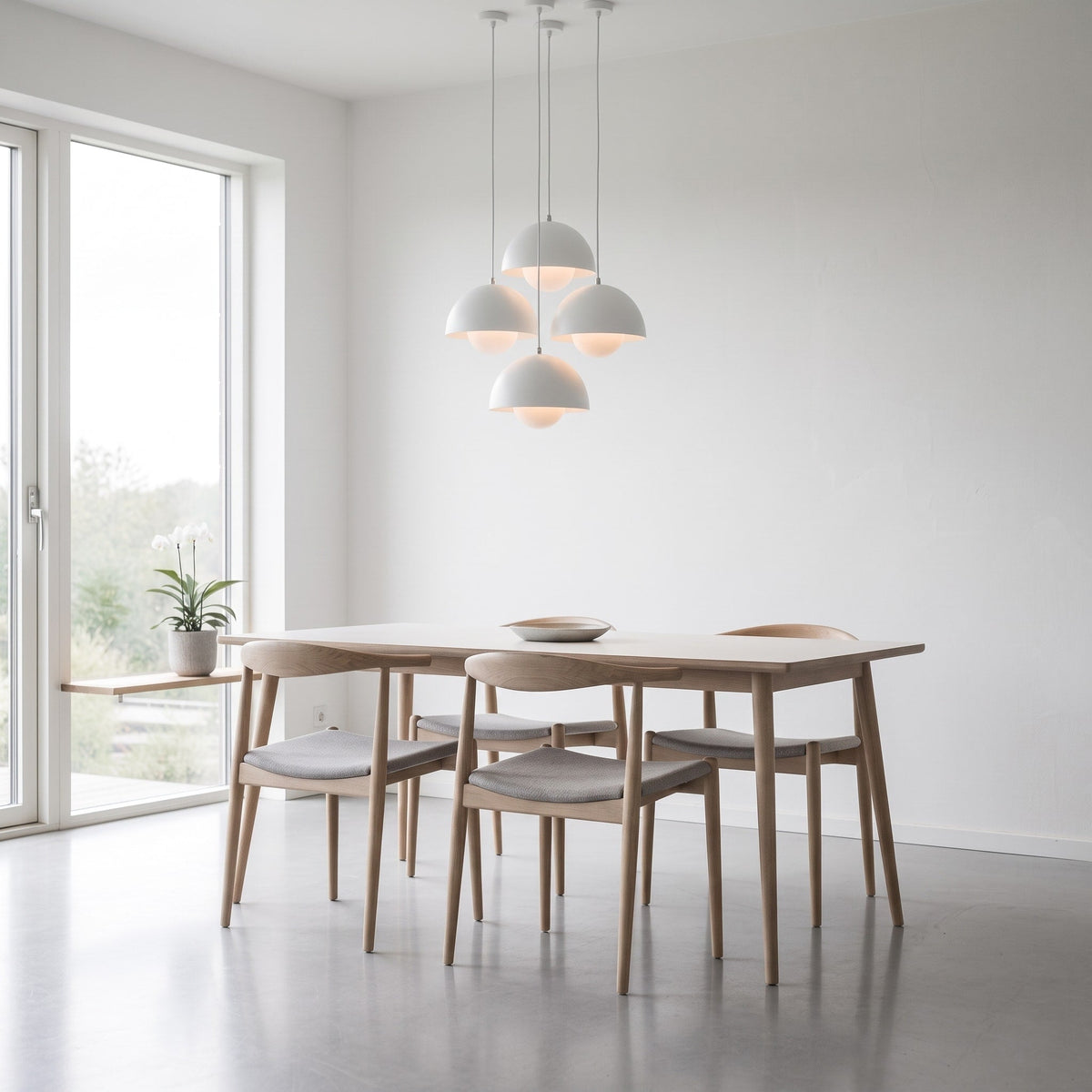 Scandinavian Retro Dome Pendant Light - Pendant Light Fixtures - Grey - Seravelle Home