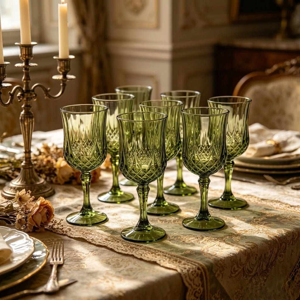 Set of 3 Champagne Flute with Diamond Cut Design - Champagne Flutes - Seravelle Home