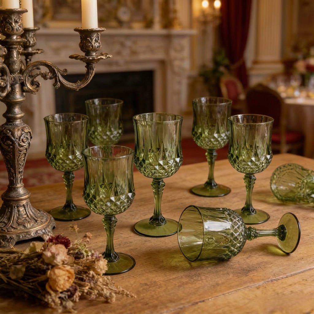 Set of 3 Champagne Flute with Diamond Cut Design - Champagne Flutes - Seravelle Home