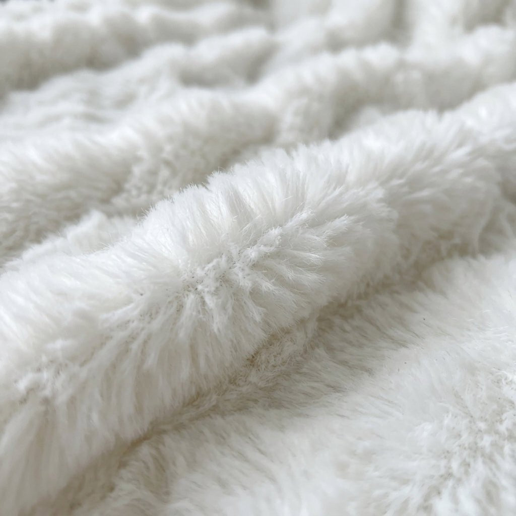 Soft Cozy Fluffy Bubble Textured Throw Blanket - Blanket - White - Seravelle Home