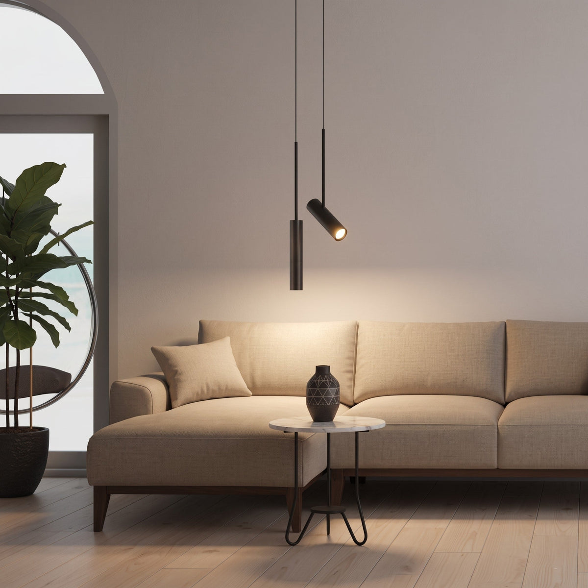 Spotlight Pendant Light for Bedroom and Living Room - Pendant Light Fixtures - Black - Seravelle Home