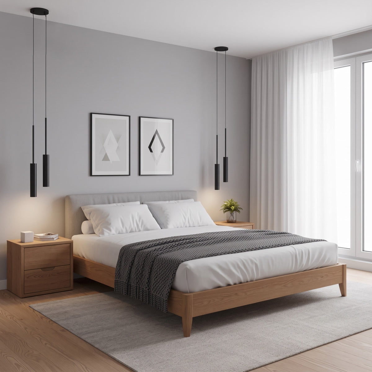 Spotlight Pendant Light for Bedroom and Living Room - Pendant Light Fixtures - Black - Seravelle Home