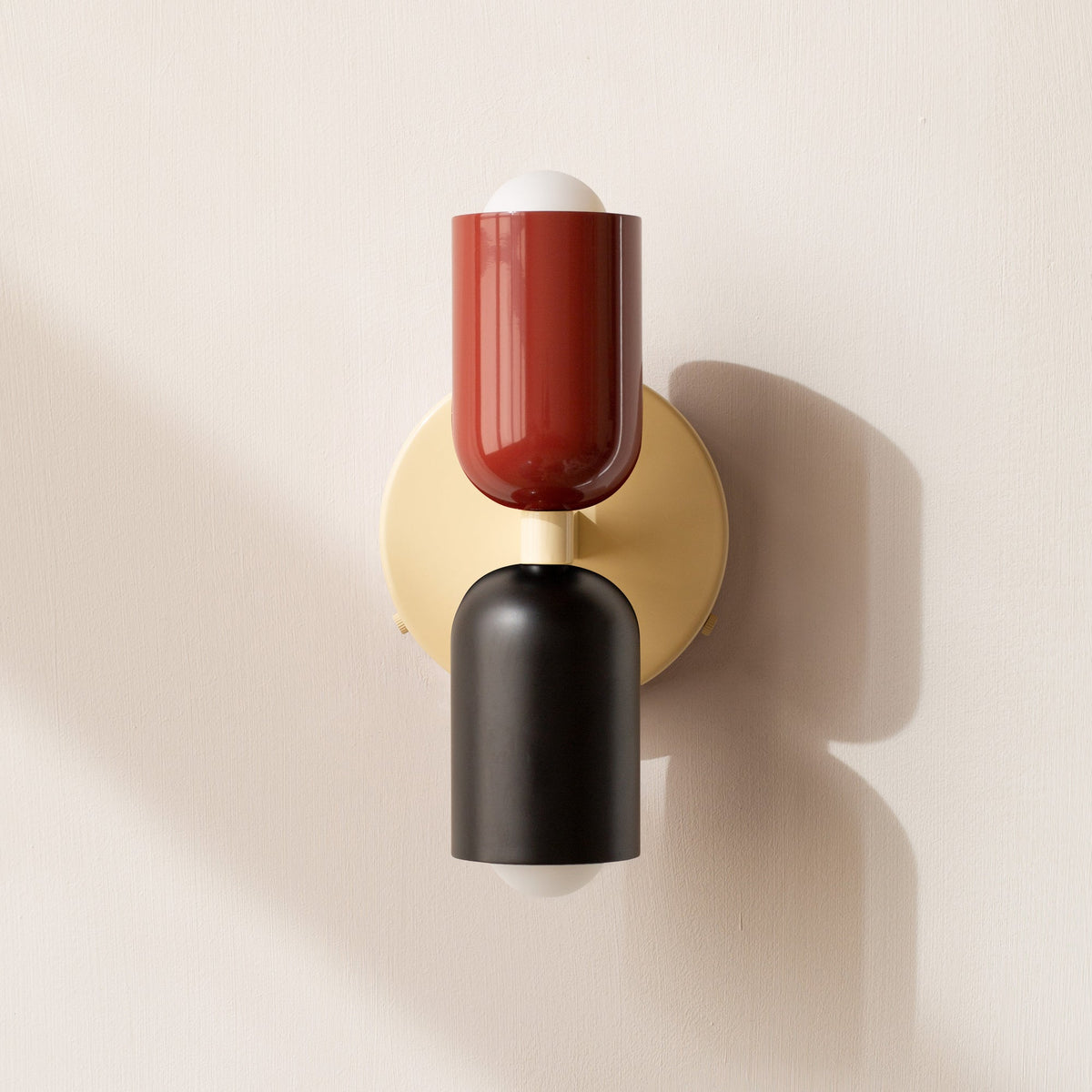 Two-Light Cylinder Wall Sconce for Modern Interiors - Wall Light Fixtures - Black - Seravelle Home
