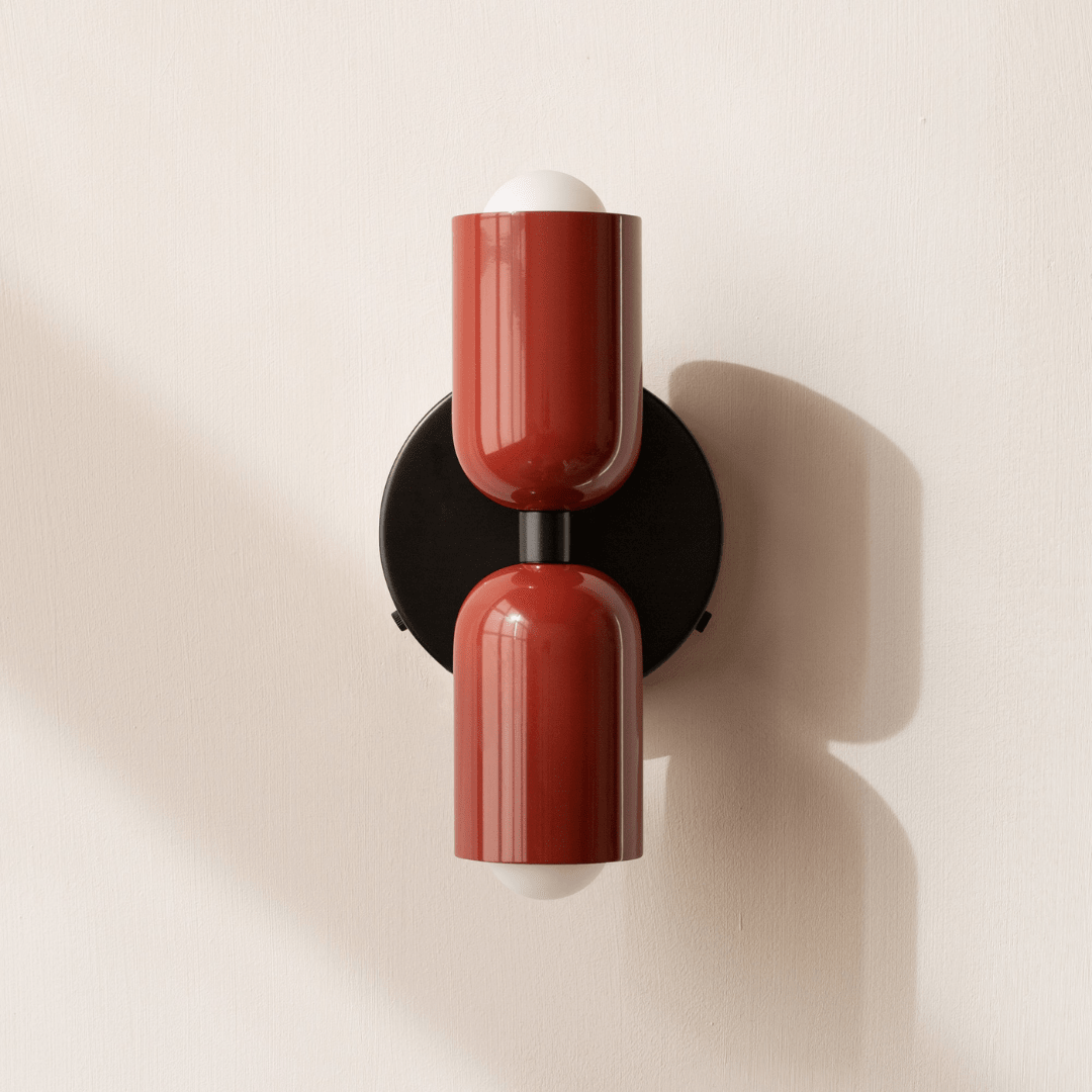 Two-Light Cylinder Wall Sconce for Modern Interiors - Wall Light Fixtures - Green - Seravelle Home
