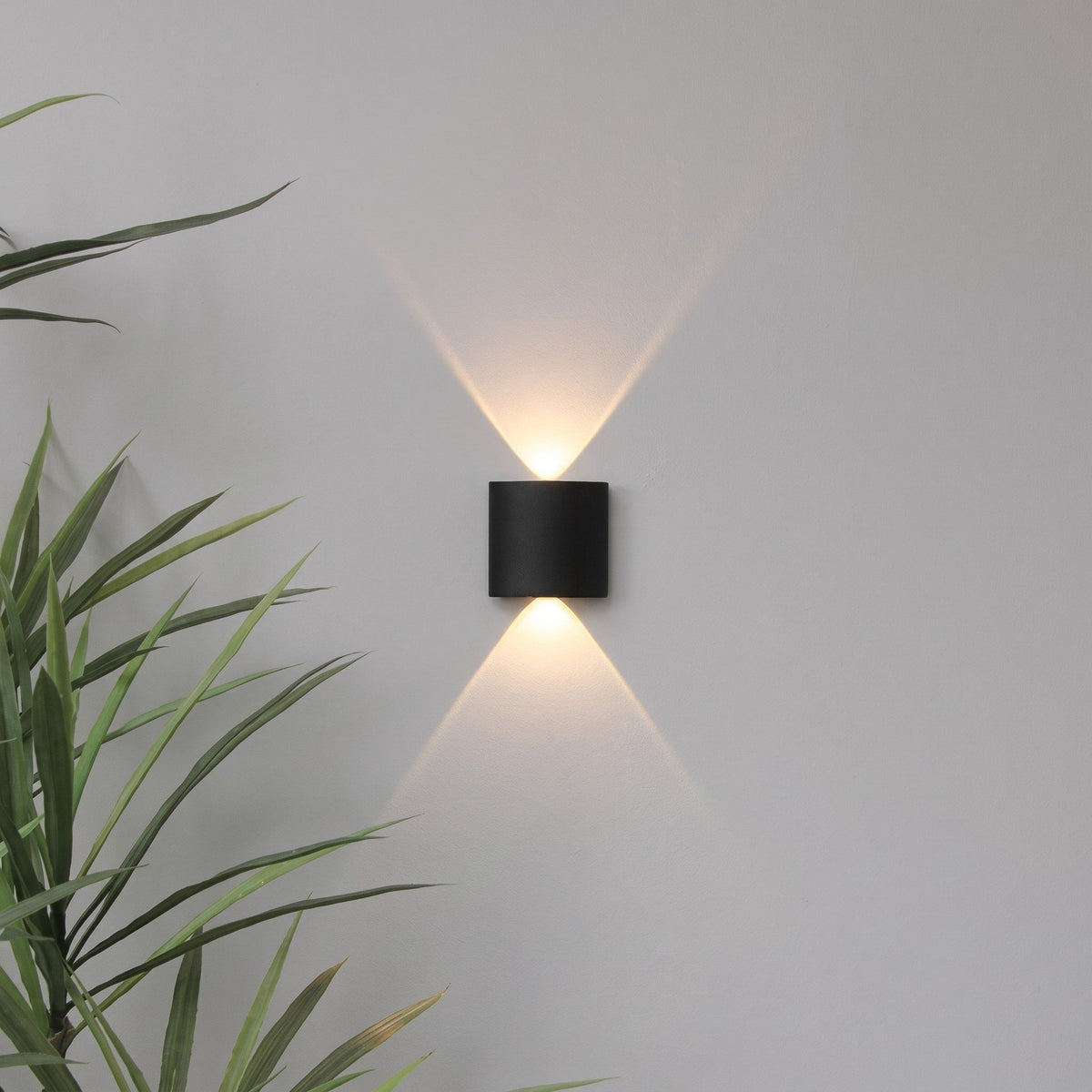 Up Down LED Wall Light Indoor Outdoor Sconce - Wall Light Fixtures - Black - Seravelle Home